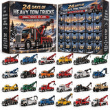 Heavy Wrecker Recovery Truck Blind Box 24 Numbered Cubby Reveals 26x18x3cm 3mm Acrylic Charms Festive Tabletop Countdown