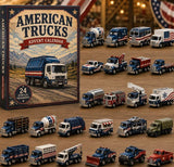 American Trucks Refuse Collector Advent Edition 24 Day Countdown 26x18x3cm Flat 3mm Acrylic Craft Ornaments Patriotic Sanitation Lorry Display
