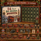 Ride London Red Bus Countdown Chest 24 Acrylic Tokens Big Ben Postbox Black Cab Tube Sign Reveal 26x18x3cm 3mm Build-Your-Own Scene Xmas Gift