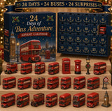 London Transport Souvenir Bus Collection 24 Day Peek-Inside Box Red Double Deckers Big Ben Postbox Lamp 26x18x3cm 3mm Acrylic Xmas Gift