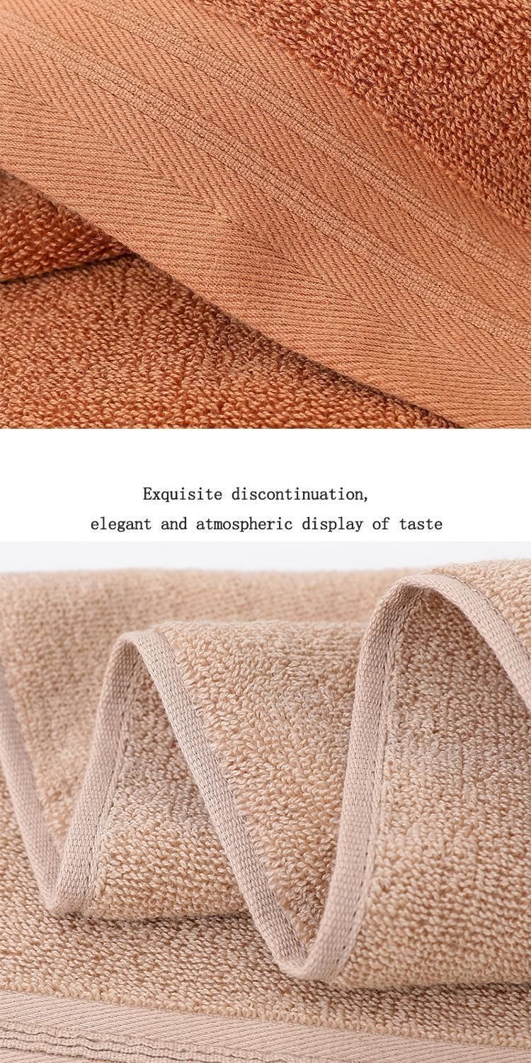 Combed Cotton Towel Set for Bath, Hand and Face, Dark Brown
