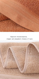 Combed Cotton Towel Set for Bath, Hand and Face, Dark Brown