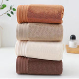 Combed Cotton Towel Set for Bath, Hand and Face, Camel