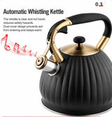 Black Pumpkin Shaped Water Kettle 3.5L