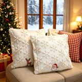 Set of 2 Christmas Cushion Covers - Santa Claus (Pillow filling not included)