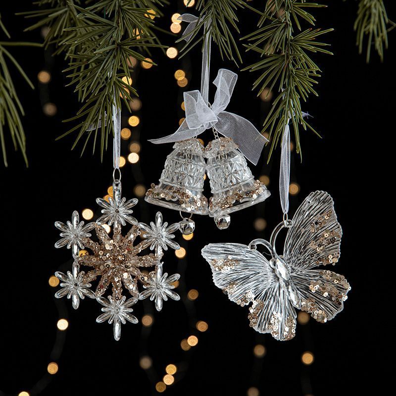 2pcs Snowflake A Christmas Ornament Props