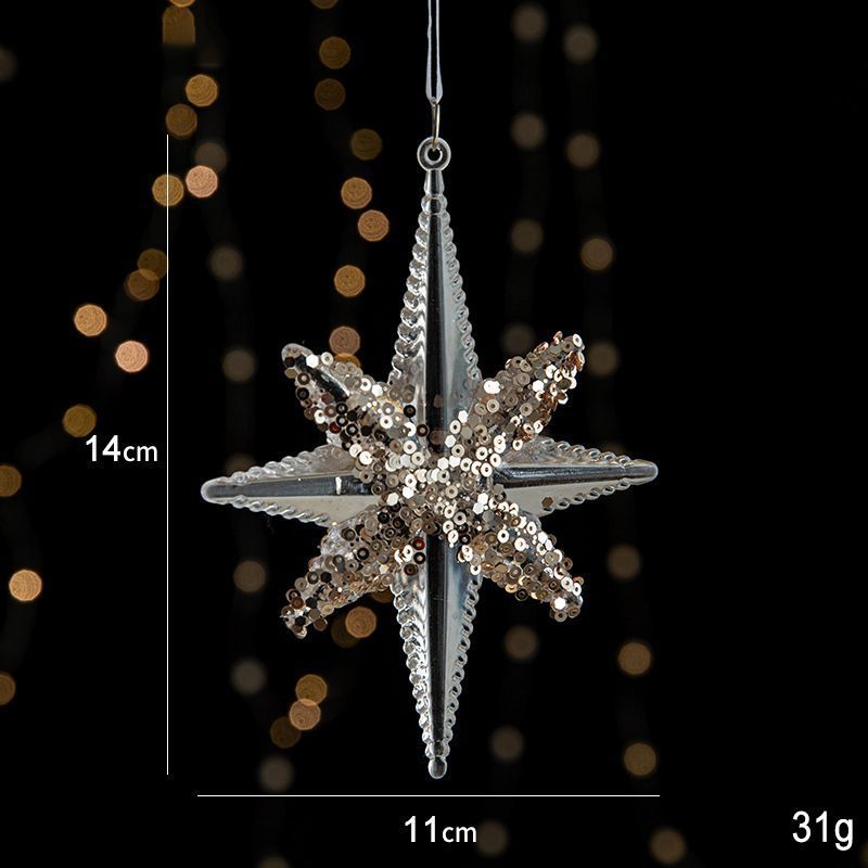 2pcs Burst Star Christmas Ornament Props