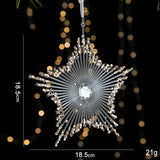 2pcs Five-pointed Star Christmas Ornament Props