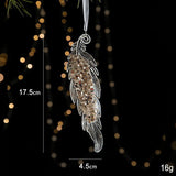 2pcs Feather Christmas Ornament Props