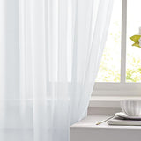 grey Light Transparent Window Sheers, 2 Pieces, Multiple Sizes Available
