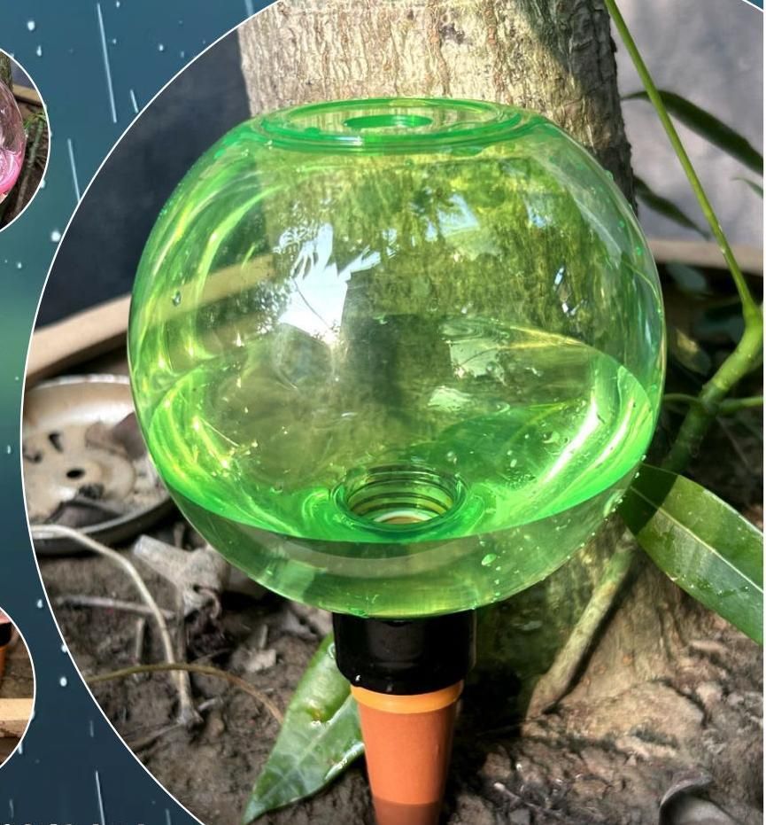 3PCS Plant Watering Globes, 500ml Self Watering Planter Insert Green