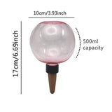 3PCS Plant Watering Globes, 500ml Self Watering Planter Insert Pink