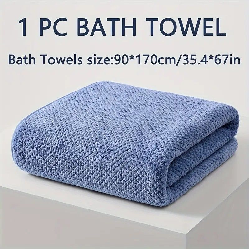 Modern Pineapple Grid Design Ultra-Soft Coral Fleece Bath Towel｜90x170cm Extra Thick Strong Absorption, Suitable for Bathroom, Gym, Hotel, and Home Use.(brown)