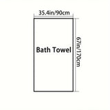 Modern Pineapple Grid Design Ultra-Soft Coral Fleece Bath Towel｜90x170cm Extra Thick Strong Absorption, Suitable for Bathroom, Gym, Hotel, and Home Use.(Dark grey)