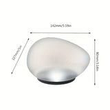 2pcs  solar simulated pebble garden lights, frosted texture blends naturally, smart light control auto on/off, waterproof and weather-resistant, stable placement, ideal for garden, lawn, pathway, and landscape lighting.*white light