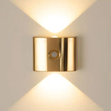 1PCS Induction wall lamp with three-color stepless dimming, 120° auto shut-off, USB rechargeable magnetic installation. Smart motion-sensing LED wall lamp, serving as both a night light and an ambient light./Chrome color