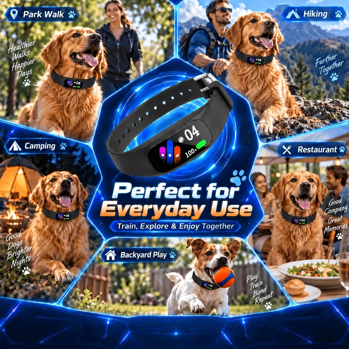 Smart no-shock anti-bark collar, humane beep & vibration training, intelligent anti-interference, 3 modes & 5 sensitivity levels, adjustable 11-30 inches, fits all dog sizes, perfect for multiple occasions.*black