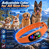 Smart no-shock anti-bark collar, humane beep & vibration training, intelligent anti-interference, 3 modes & 5 sensitivity levels, adjustable 11-30 inches, fits all dog sizes, perfect for multiple occasions.*orange