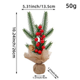 Red Berry Style 25cm Desktop Mini Christmas Tree, Christmas Window Decorative Potted Plant