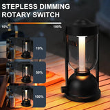 Retro Camping Lantern, 200 Lumens Stepless Dimming, 24h Long Battery Life, Essential for Outdoor Ambiance & Emergency!