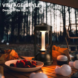 Retro Camping Lantern, 200 Lumens Stepless Dimming, 24h Long Battery Life, Essential for Outdoor Ambiance & Emergency!