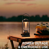 Retro Camping Lantern, 200 Lumens Stepless Dimming, 24h Long Battery Life, Essential for Outdoor Ambiance & Emergency!