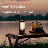 Retro Camping Lantern, 200 Lumens Stepless Dimming, 24h Long Battery Life, Essential for Outdoor Ambiance & Emergency!