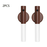 2-Pack USB Rechargeable Magnetic LED Night Light – Motion Sensor Wall Light for Bedroom, Kitchen & Bathroom/Ash wood color