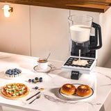 Handheld Batter Dispenser with Measuring Cup, PP Cake Waffle Pancake Batter Separator, DIY Baking Tool.(black)