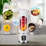 （white)Portable USB Charging Blender & Juicer - Easy to Clean, Suitable for Fruit and Vegetable Drinks, Smoothies - Capacity Ranging from 10.14 oz to 16.91 oz