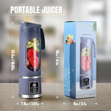 （white)Portable USB Charging Blender & Juicer - Easy to Clean, Suitable for Fruit and Vegetable Drinks, Smoothies - Capacity Ranging from 10.14 oz to 16.91 oz