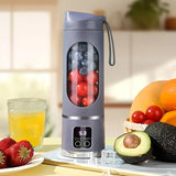 （white)Portable USB Charging Blender & Juicer - Easy to Clean, Suitable for Fruit and Vegetable Drinks, Smoothies - Capacity Ranging from 10.14 oz to 16.91 oz