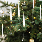 12-Pack Flameless Tapered LED Christmas Candles, Remote Control Timer Crystal Hook Decoration