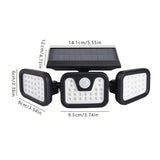 74 LED Solar Motion Sensor Light with Movement Detection, 3 Brightness Modes Outdoor Wall Lamp, Suitable for Front Door, Yard, Garage, Terrace.