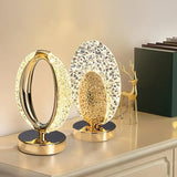 Rechargeable acrylic crystal desk lamp with 3 color temperatures touch control, USB charging for portability, and stepless brightness adjustment. Diamond-cut design serves as both an ambient light and an art piece./sunflower seed