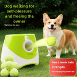 Automatic Pet Ball Launcher Toy with 3 Smart Launch Modes, Built-in Li-ion Battery & USB Charging, Long Battery Life, Indoor/Outdoor Use, Perfect Interactive Training Toy for Small and Medium Dogs.(blue)