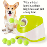 Automatic Pet Ball Launcher Toy with 3 Smart Launch Modes, Built-in Li-ion Battery & USB Charging, Long Battery Life, Indoor/Outdoor Use, Perfect Interactive Training Toy for Small and Medium Dogs.(blue)