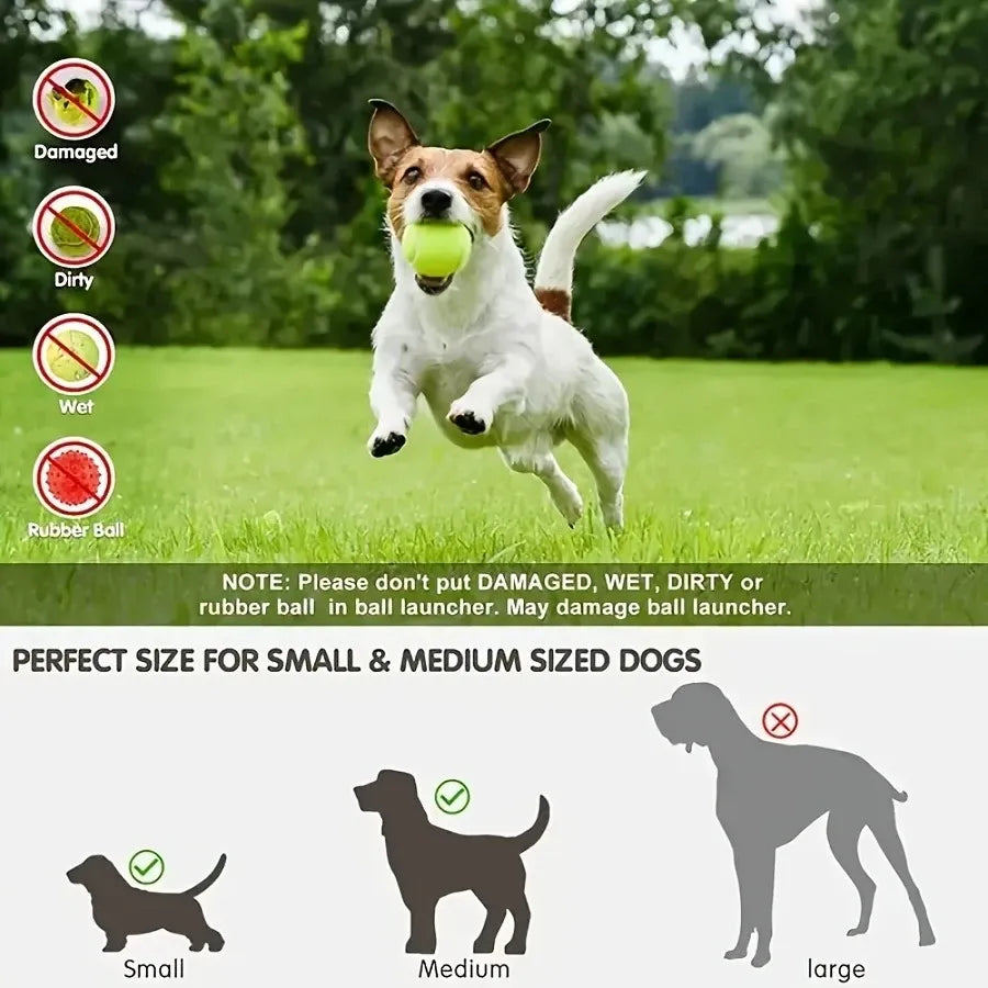Automatic Pet Ball Launcher Toy with 3 Smart Launch Modes, Built-in Li-ion Battery & USB Charging, Long Battery Life, Indoor/Outdoor Use, Perfect Interactive Training Toy for Small and Medium Dogs.(blue)