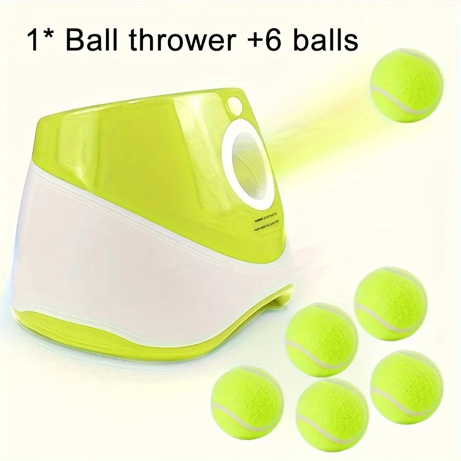 Automatic Pet Ball Launcher Toy with 3 Smart Launch Modes, Built-in Li-ion Battery & USB Charging, Long Battery Life, Indoor/Outdoor Use, Perfect Interactive Training Toy for Small and Medium Dogs.(blue)