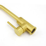 Brushed Gold Round Kitchen Mixer Sink Tap 360° Swivel Laundry Basin Faucet Spout