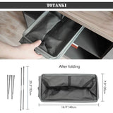 22\" Narrow Rolling Laundry Hamper with Handle and Wheels, Collapsible Laundry Hamper, Foldable Laundry Sorter and Organizer, Large Storage Basket (Gray)