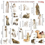 Willow Tree Nativity Scene Figurines Set Statue Hand Painted Decor Christmas Gift_yux