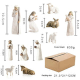 Willow Tree Nativity Scene Figurines Set Statue Hand Painted Decor Christmas Gift_yux