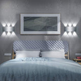 LED Wall Light 18W Indoor Square Aluminum Up Down Lamp Cool White for Bedroom Office Hallway