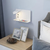 Right Side Adjustable LED Wall Light 12W with USB Charging Switch and 3 Color Temperatures, 330 Degree Rotation
