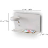 Right Side Adjustable LED Wall Light 12W with USB Charging Switch and 3 Color Temperatures, 330 Degree Rotation