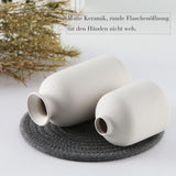 Ceramic Vase Set 3 Small Vase for Decoration for Wedding Table Party Living Office Bedroom Minimalist Bohemian Decoration, White