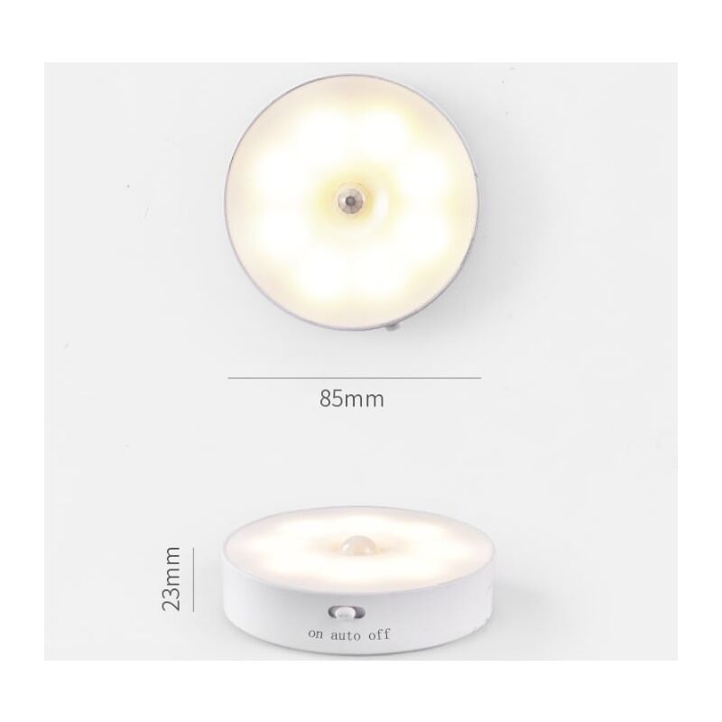 2 Pack Rechargeable Night Light with Motion Sensor Automatic Wall Night Lamp Children s Night Light LED Lamp for Baby Bedroom, Living Room, Garage