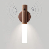 Lighting Wood Wall Light Battery LED Children s Night Light Wireless Motion Sensor Portable Vintage Closet Lamp USB Rechargeable Magnetic Night Lamp