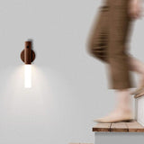 Lighting Wood Wall Light Battery LED Children s Night Light Wireless Motion Sensor Portable Vintage Closet Lamp USB Rechargeable Magnetic Night Lamp